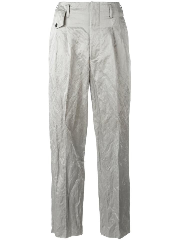 Golden Goose Deluxe Brand Crinkle Effect Trousers - Grey