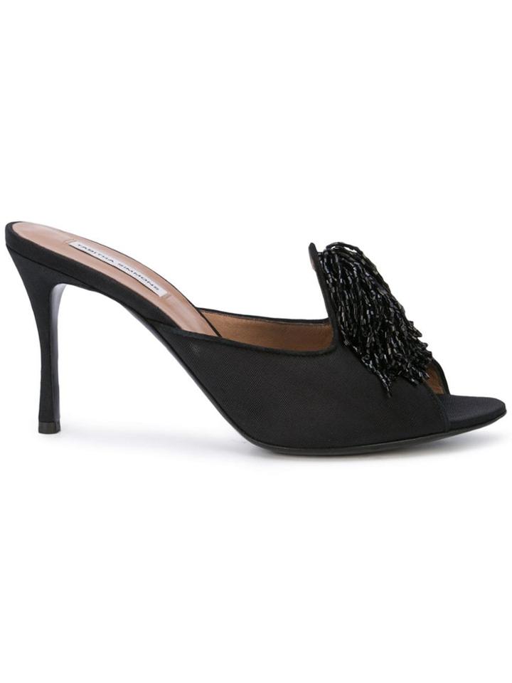 Tabitha Simmons Pammy Beaded Mules - Black