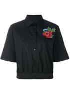 Love Moschino Flower Pixel Shirt - Black