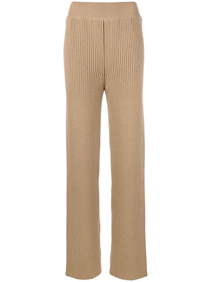 Ami Alexandre Mattiussi Rib Pants - Brown