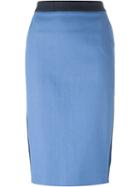 Pt01 Tricolour Denim Skirt