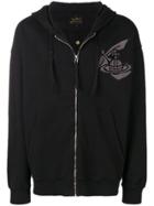 Vivienne Westwood Anglomania Orb Logo Zip Hoodie - Black