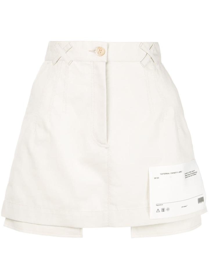 Off-white Pocket Hem Mini Skirt - Black