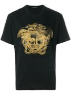 Versace Medusa-embroidered T-shirt - Black