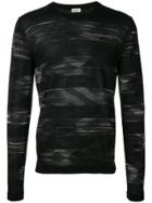Saint Laurent Embroidered Long-sleeve Sweater - Black