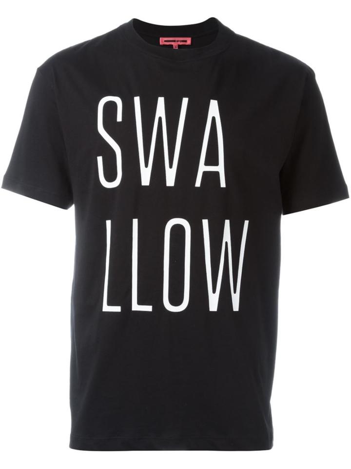 Mcq Alexander Mcqueen Swallow Print T-shirt, Men's, Size: S, Black, Cotton