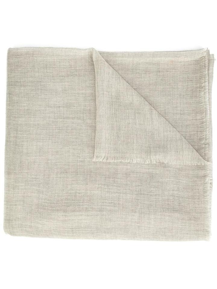 Denis Colomb 'mustang' Solid Nomad Scarf, Adult Unisex, Grey, Cashmere