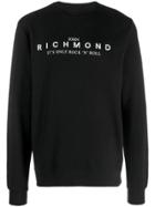John Richmond Contrast Logo Sweatshirt - Black