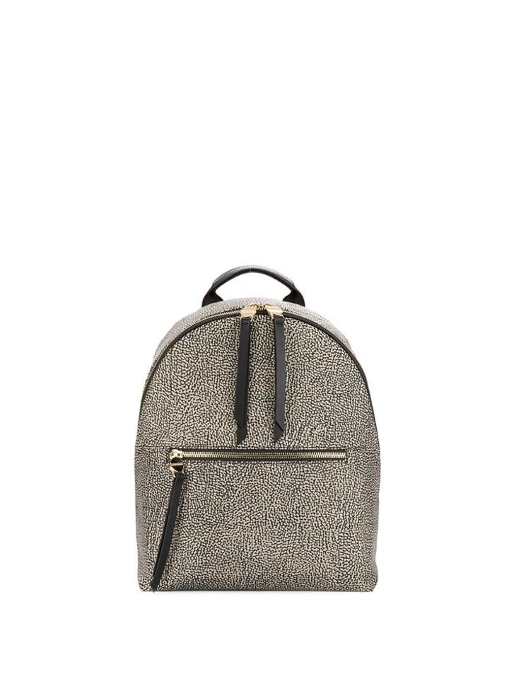 Borbonese Graphic Print Backpack - Brown
