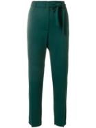 Mauro Grifoni Belted Cropped Trousers - Green
