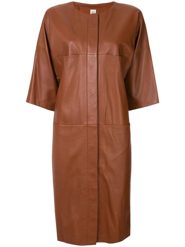 Hermès Vintage Short Sleeve Coat - Brown