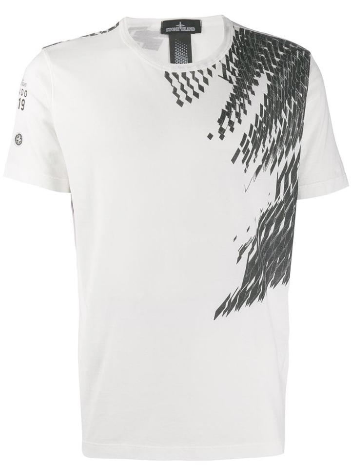 Stone Island Shadow Project Geometric Print T-shirt - White