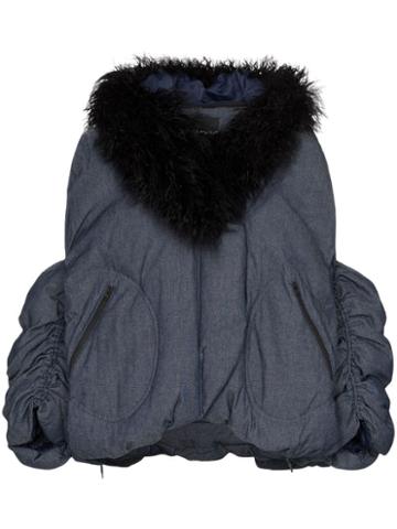 Angel Chen Faux Fur-collared Jacket - Blue
