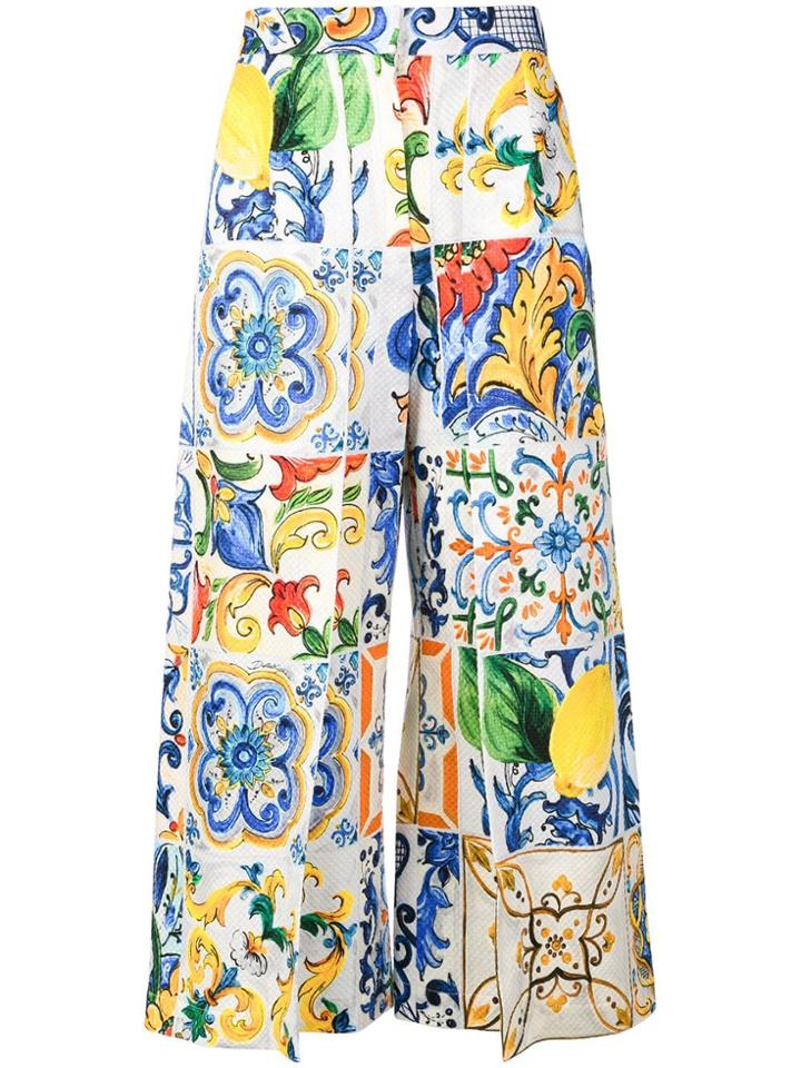 Dolce & Gabbana Cropped Trousers - White