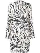 Msgm Zebra Print Short Dress - White