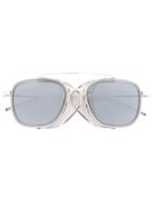 Thom Browne Square Shaped Sunglasses, Adult Unisex, Size: 51, Grey, Titanium