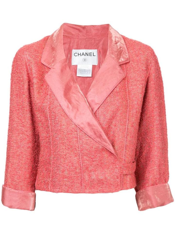 Chanel Pre-owned Wrap Tweed Jacket - Pink