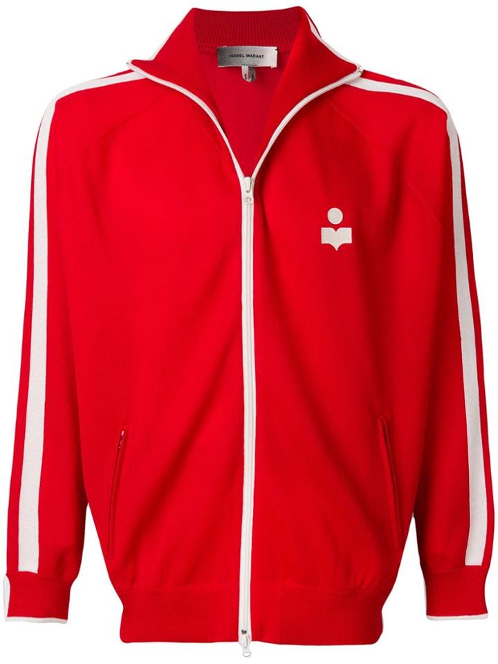 Isabel Marant High Neck Logo Sports Jacket - Red