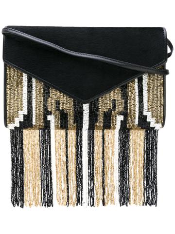 Yliana Yepez - Mini Scarlet Clutch - Women - Calf Hair - One Size, Black, Calf Hair