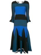 Roksanda Asymmetric Striped Dress - Blue