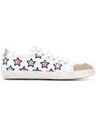 Ash Majestic Star Motif Sneakers - White