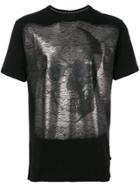 Philipp Plein Metallic Skull Print T-shirt - Black