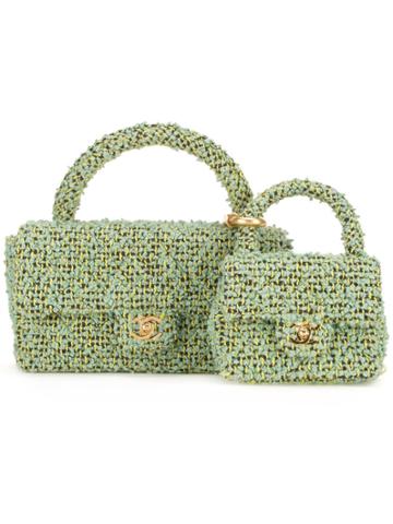 Chanel Vintage Cc Two-in-one Bag Set - Green