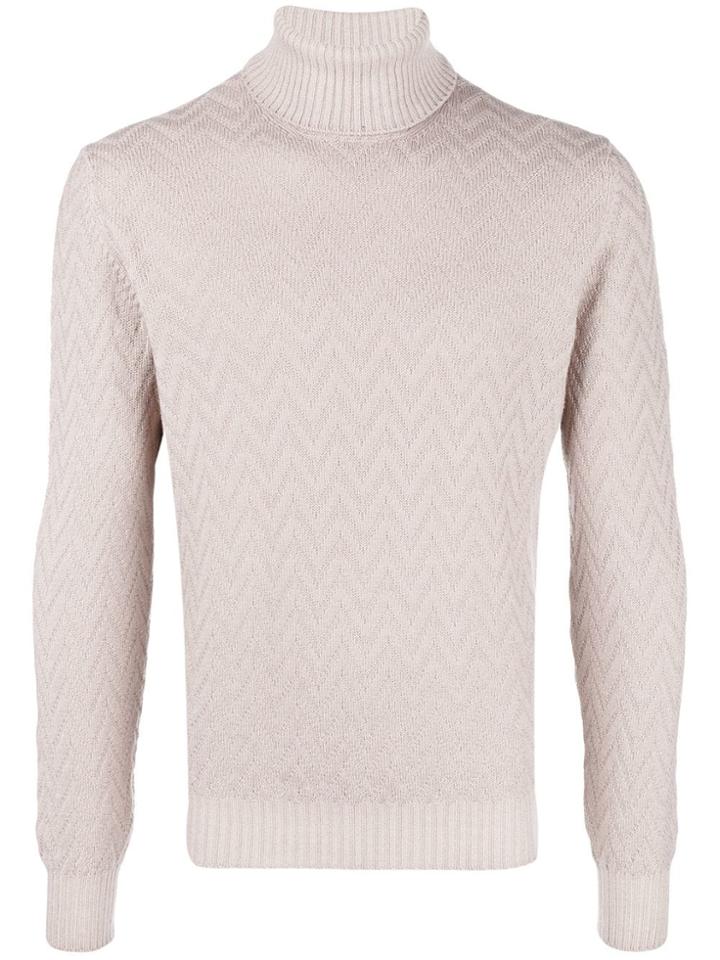 Tagliatore Roll-neck Sweater - Nude & Neutrals