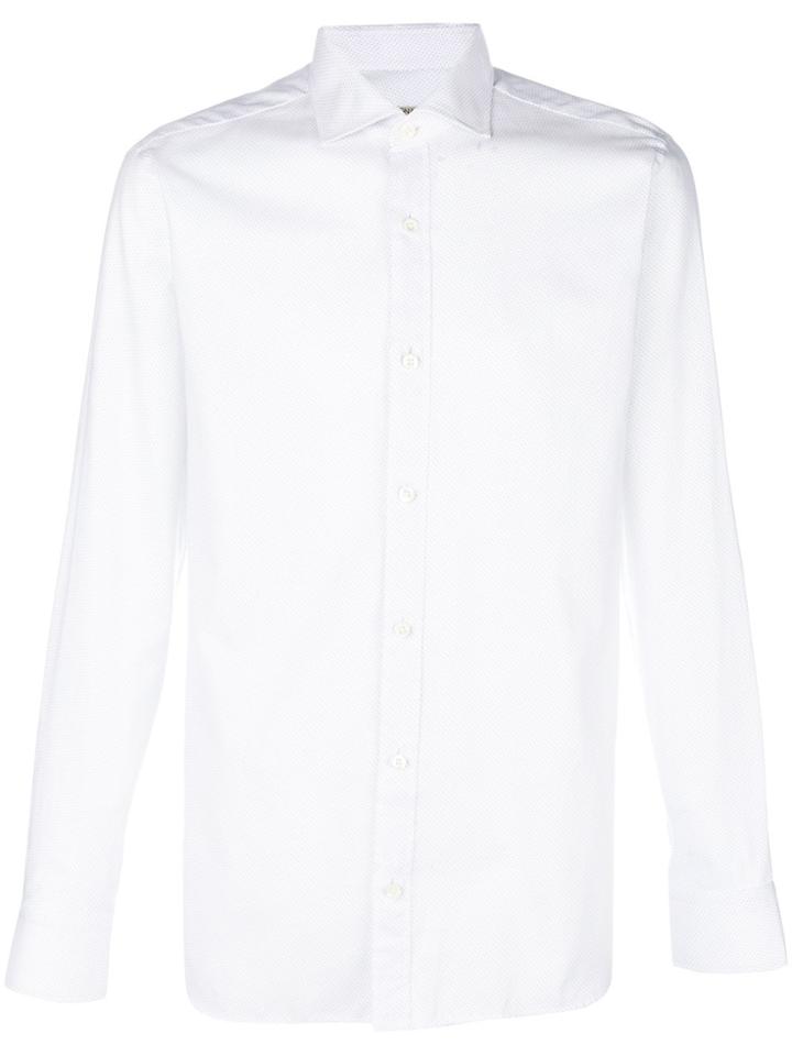 Z Zegna Dotted Button-down Shirt - White