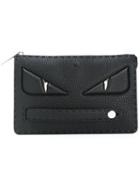 Fendi Bag Bugs Clutch, Men's, Black, Calf Leather