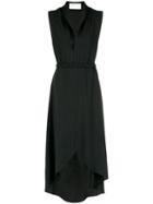 Lilly Sarti Asymmetric Midi Dress - Black