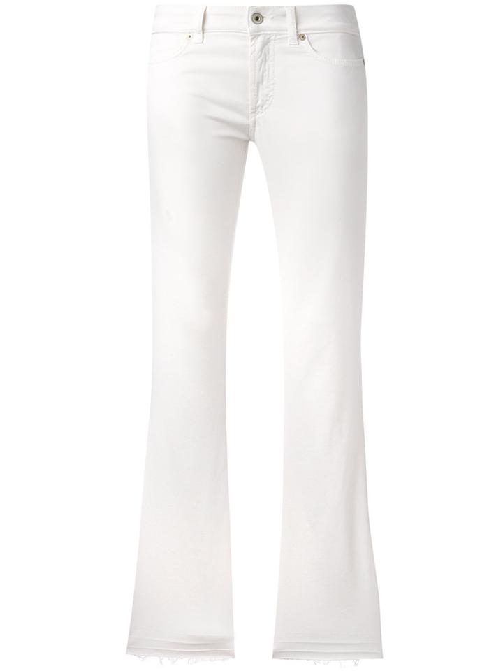 Dondup Neon Trousers, Women's, Size: 28, White, Cotton/spandex/elastane