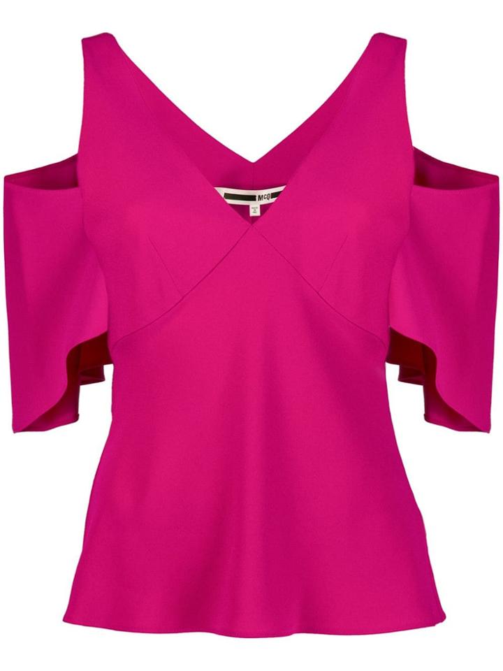 Mcq Alexander Mcqueen Cut Out Detail Blouse - Pink