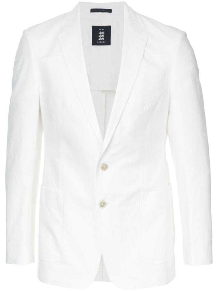 Kent & Curwen Two Button Blazer, Men's, Size: 50, White, Cotton