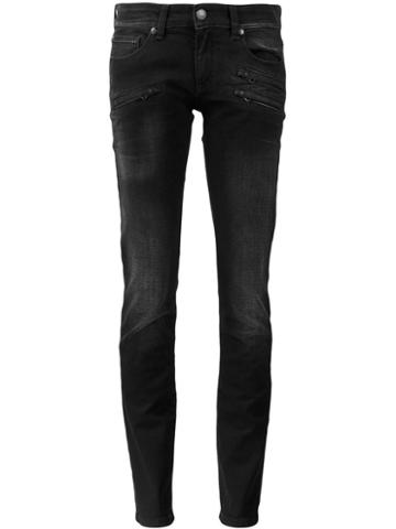 Pierre Balmain 'moto' Jeans, Women's, Size: 27, Black, Cotton/spandex/elastane