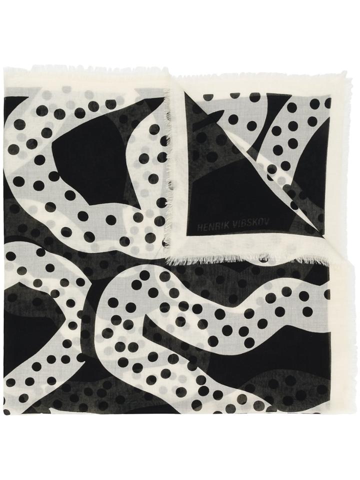 Henrik Vibskov Rhizo Abstract Print Scarf - Black