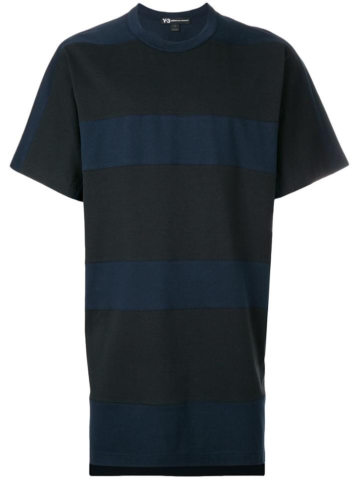 Y-3 Striped Design T-shirt - Blue