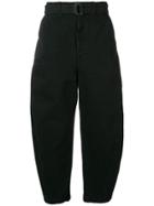 Lemaire Belted Curved Leg Trousers - Black