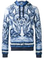 Dolce & Gabbana - Printed Hoodie - Men - Cotton - 50, Blue, Cotton