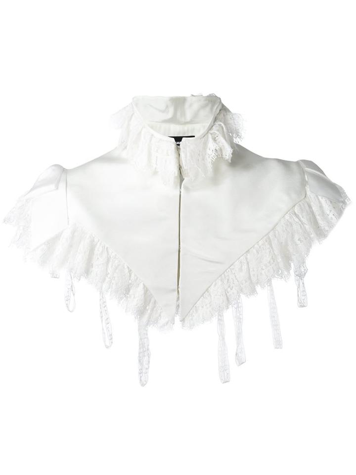 Dsquared2 Lace Detail Shoulder Jacket, Women's, Nude/neutrals, Viscose/polyester