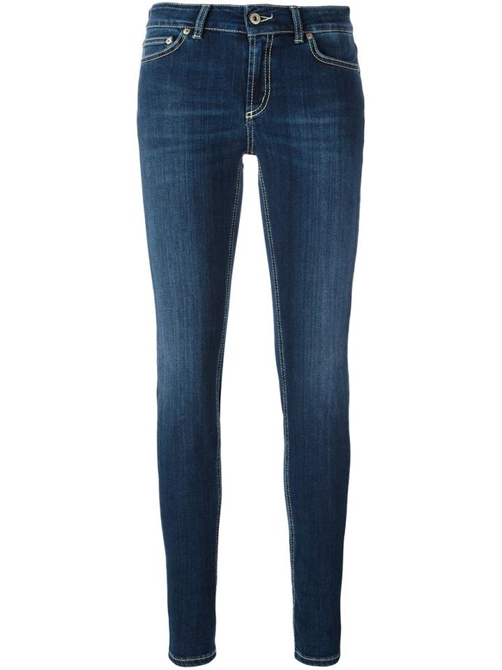 Dondup 'tara' Skinny Jeans, Women's, Size: 28, Blue, Polyester/cotton
