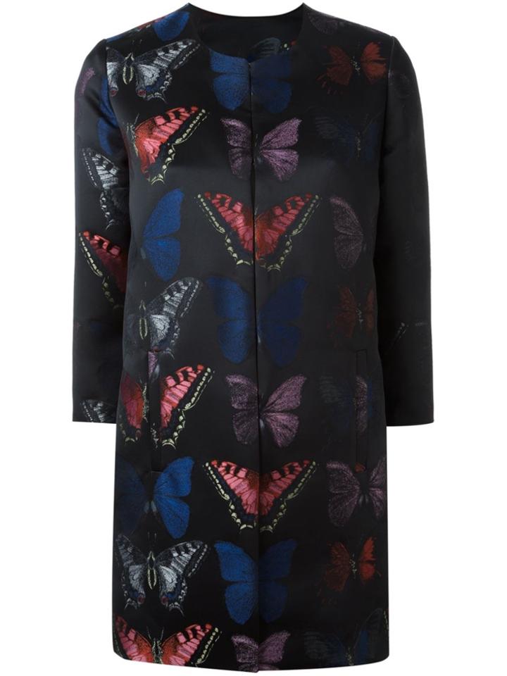 Philipp Plein Butterfly Patterned Coat - Black