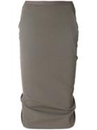 Rick Owens Pillar Pencil Skirt - Grey