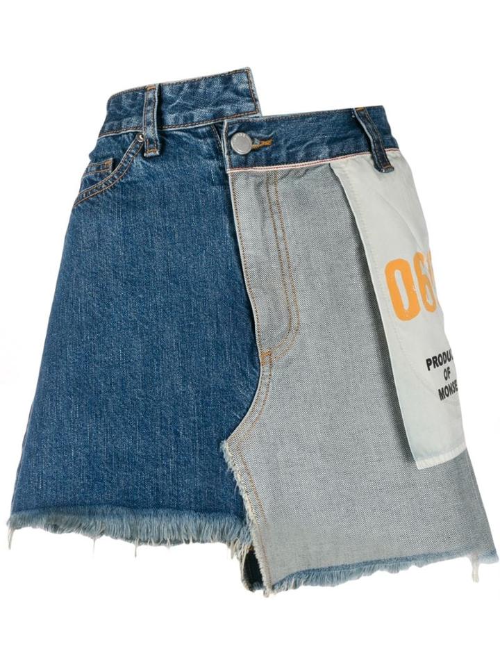 Monse Inside Out Denim Skirt - Blue