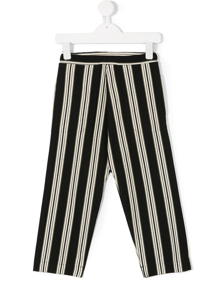 Orimusi Striped Leggings Trousers - Black