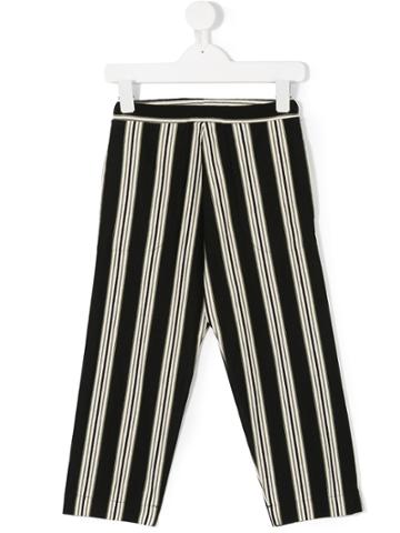 Orimusi Striped Leggings Trousers - Black