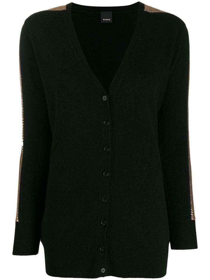 Pinko Embellished Knit Cardigan - Black