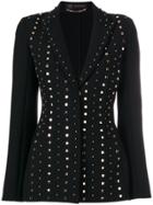Versace Fitted Studded Blazer - Black