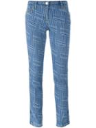Kenzo 'ny Stripes' Slim-fit Jeans, Women's, Size: 38, Blue, Cotton/spandex/elastane
