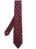 Emporio Armani Square Print Tie - Red